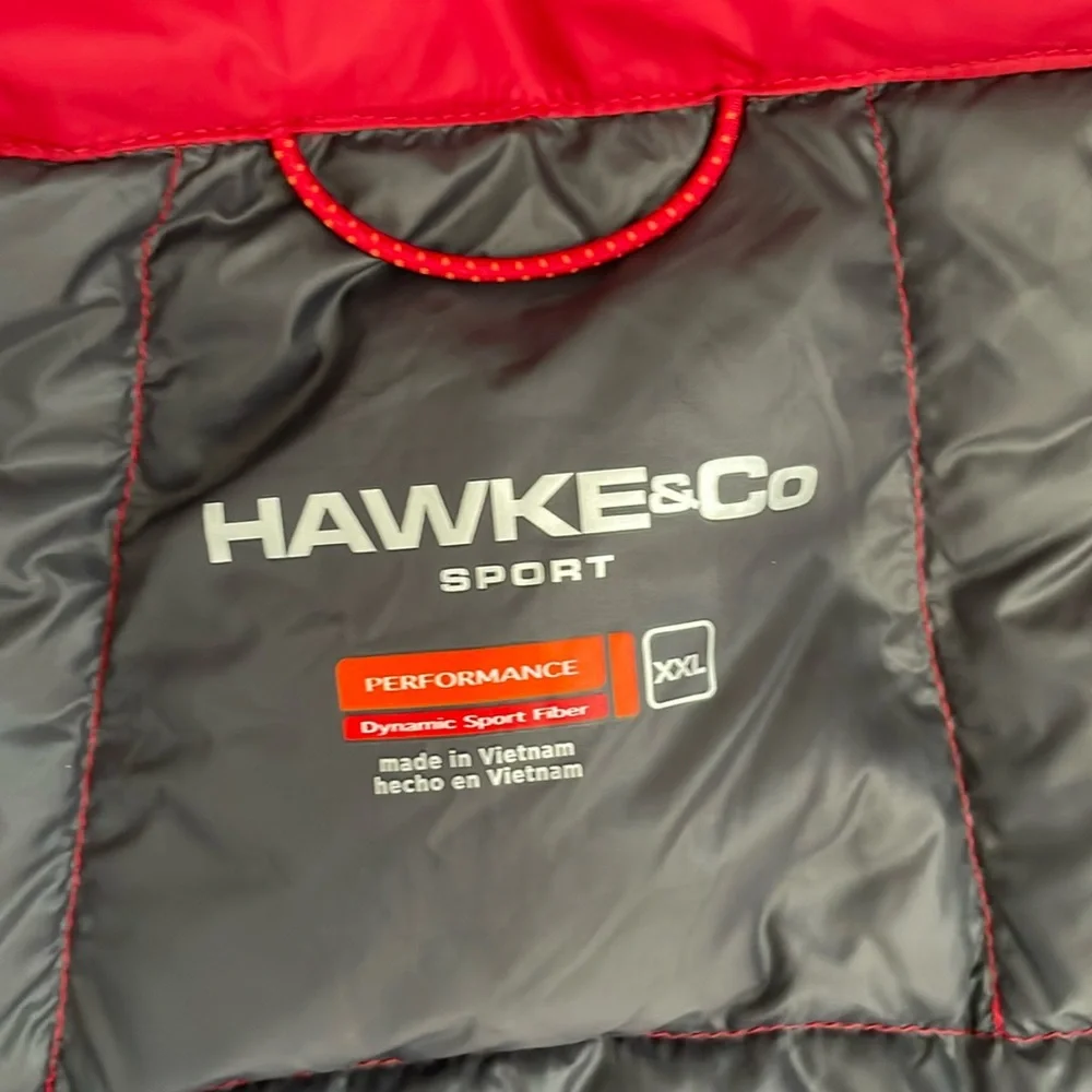 Hawke & Co Sport Men’s Red Down-Filled Performance Packable Jacket XXL EUC